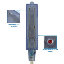 13 Amp 5-15P to NEMA 5-15R Green Dot Extendable Coiled Hospital-Grade Power Strip, Triple Tap (16 AWG)