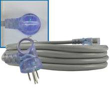 13 Amp 5-15P to IEC C13 Green Dot Hospital-Grade Power Cord with Finger Grip Plug (16 AWG)