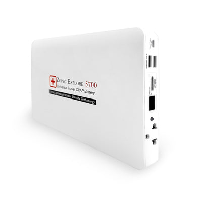 Zopec EXPLORE 5700 CPAP/BiPAP Travel & UPS Battery (up to 3 nights) - Only 2.5 lb and 1
