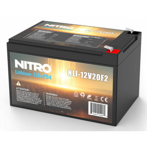 NITRO 12.8V 20.0AH 256Wh LiFePO4 Battery (NLI-12V20F2)