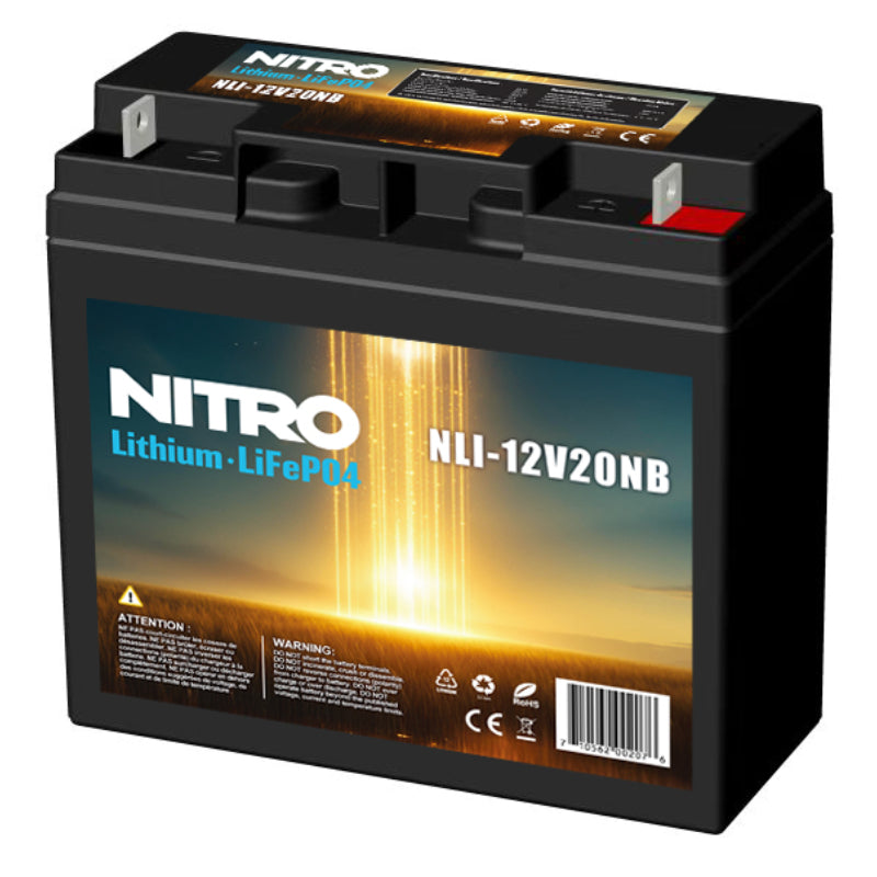 NITRO 12.8V 20.0AH 256Wh LiFePO4 Battery (NLI-12V20NB)