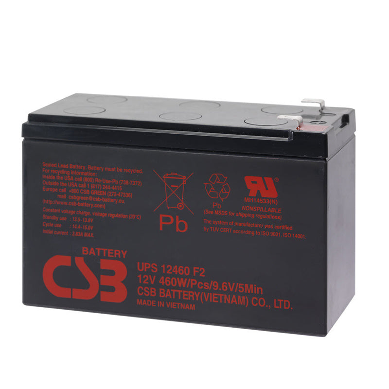 CSB 12.0V 460W High Rate SLA Battery (UPS12460F2FR)