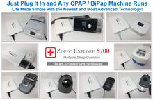 Zopec EXPLORE 5700 CPAP/BiPAP Travel & UPS Battery (up to 3 nights) - Only 2.5 lb and 1" Thin