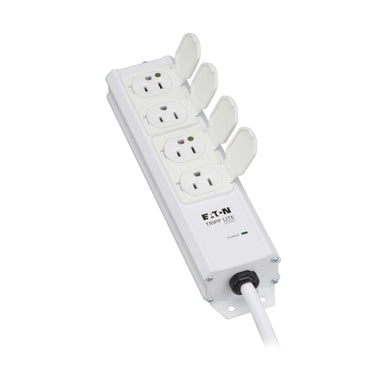 Tripp Lite series Safe-IT UL 2930 Medical-Grade Power Strip for Patient-Care Vicinity, 4 15A Hospital-Grade Outlets, Safety Covers, 15 ft. Cord