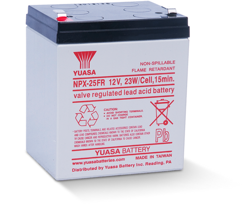 GS Yuasa 12.0V 5.0AH (23 Watts per cell) High Rate SLA Battery (NPX-25FR)